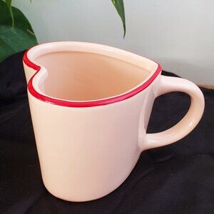 Threshold Stoneware Mug Heart Shape Light Pink Coffee Cup Mug New